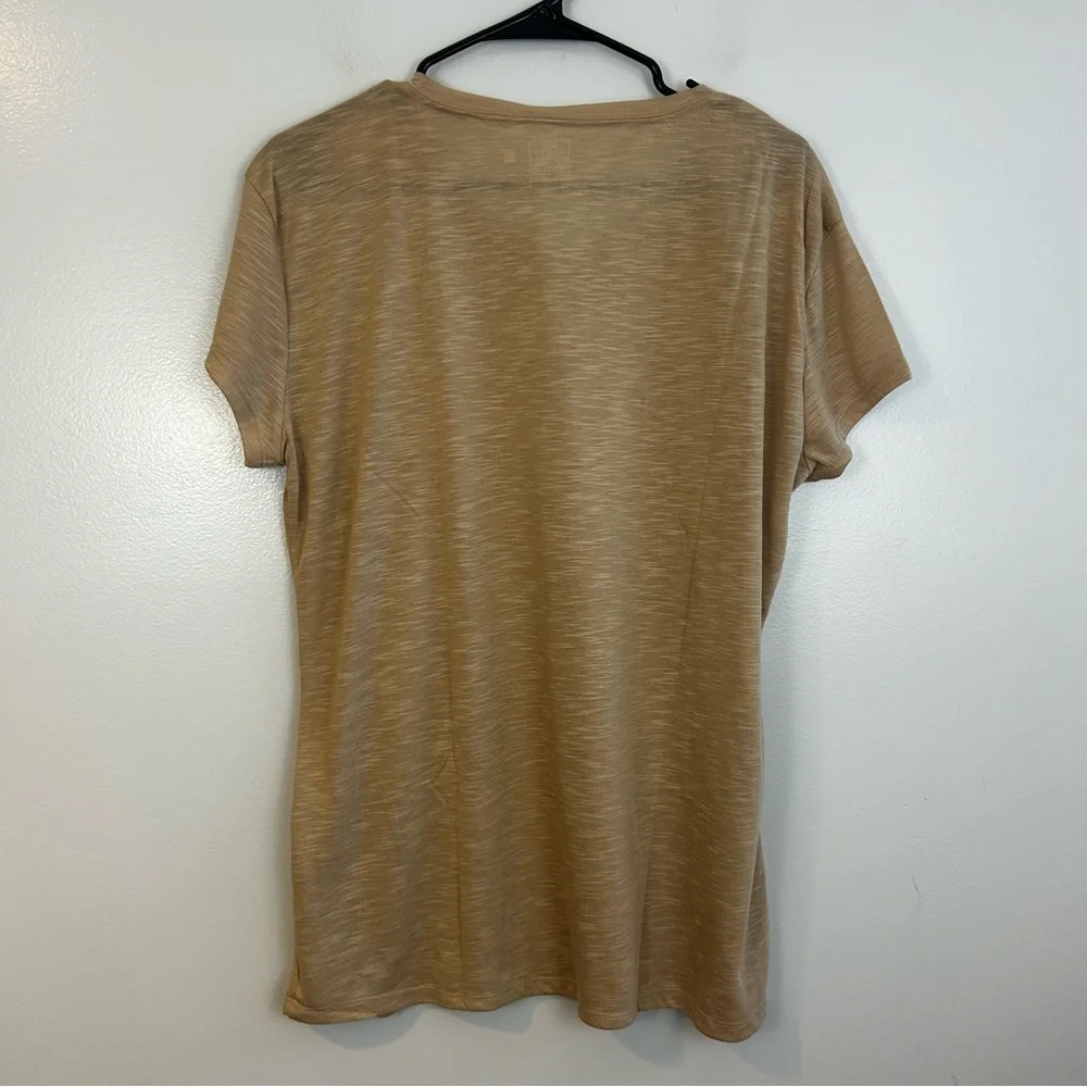 NWT Sexy Basic's Lightweight Casual Tan Short Sleeve Yoga Top/T-Shirt Size 3X